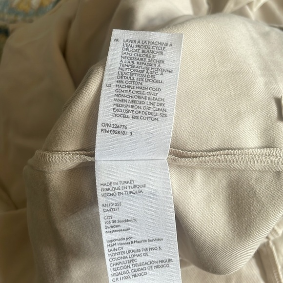 COS Short Sleeve Jumpsuit Women’s Size 2 NWT Minimalist Neutral Oatmeal Beige - Picture 13 of 13